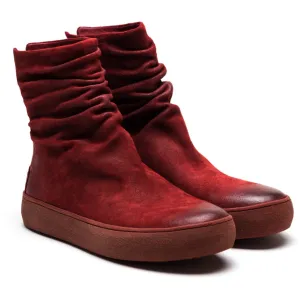 FARA waxed suede OXBLOOD