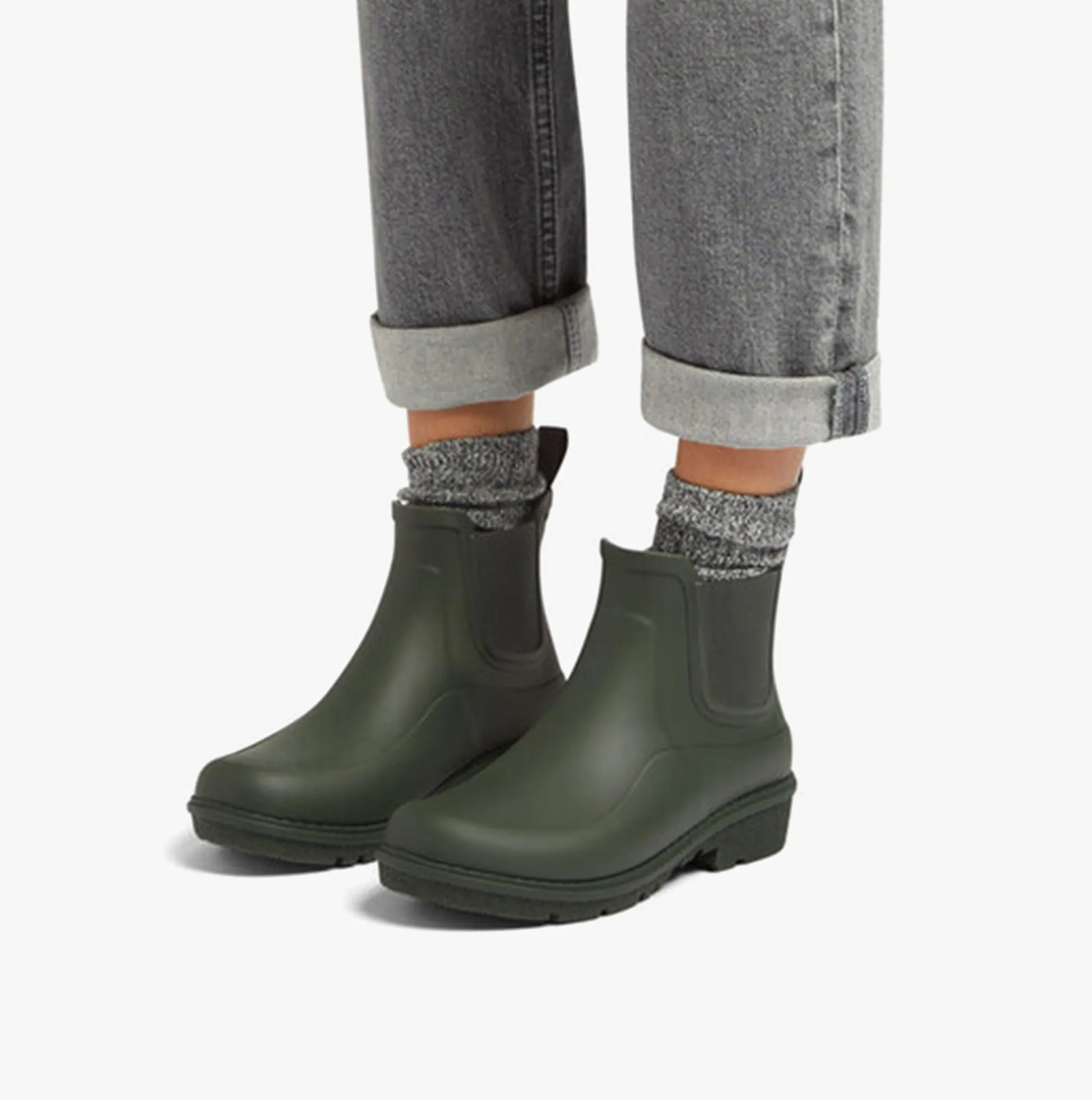 FitFlop WONDERWELLY Womens Chelsea Boots Deep Green