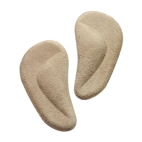 footinsole Arch Support Insoles Pu Gel Foot Massage Suede Insoles for Fallen Arches - 1 Pair
