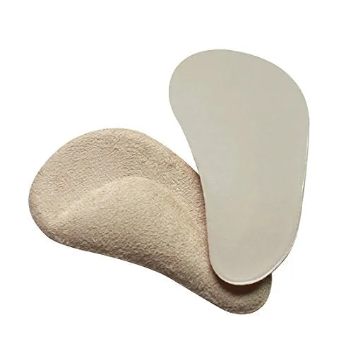 footinsole Arch Support Insoles Pu Gel Foot Massage Suede Insoles for Fallen Arches - 1 Pair