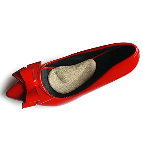 footinsole Arch Support Insoles Pu Gel Foot Massage Suede Insoles for Fallen Arches - 1 Pair