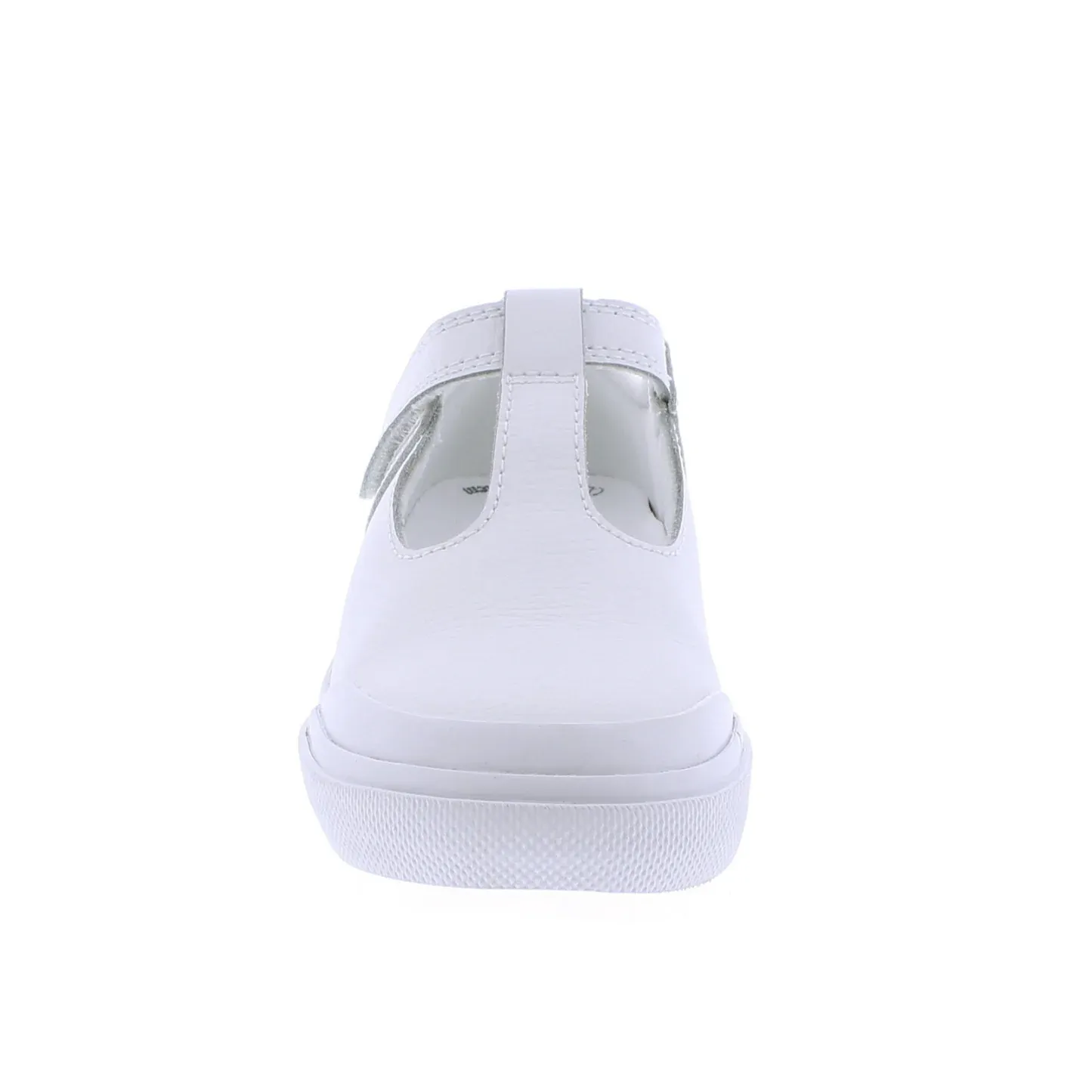 Footmates Drew T-Strap Leather Sneaker- White