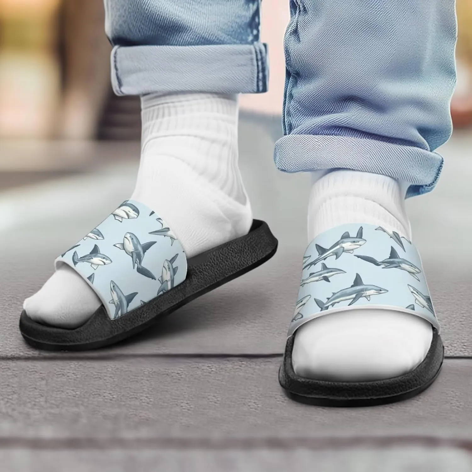 Forchrinse Kids Slides for Boys Girls House Slippers Arch Support Sport Sandals Summer Beach Slippers