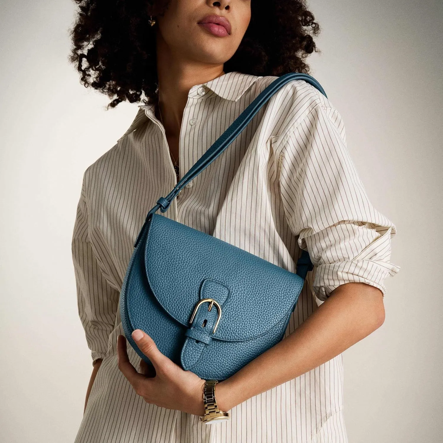 Fossil Women's Everleigh Leather Flap Crossbody Purse Handbag