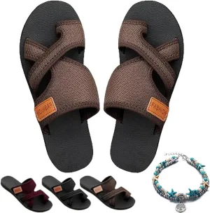 GDSAFS Women's Comfortable Breathable Mesh Flip Flops, Orthopedic Hollow Toe Loop Slippers, Comfortable Women Sandals