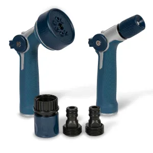 Gilmour Dual Hose Nozzle Set with a Mist to Stream Water Sprayer and a 7 Adjustable Spray Pattern Spray Nozzle