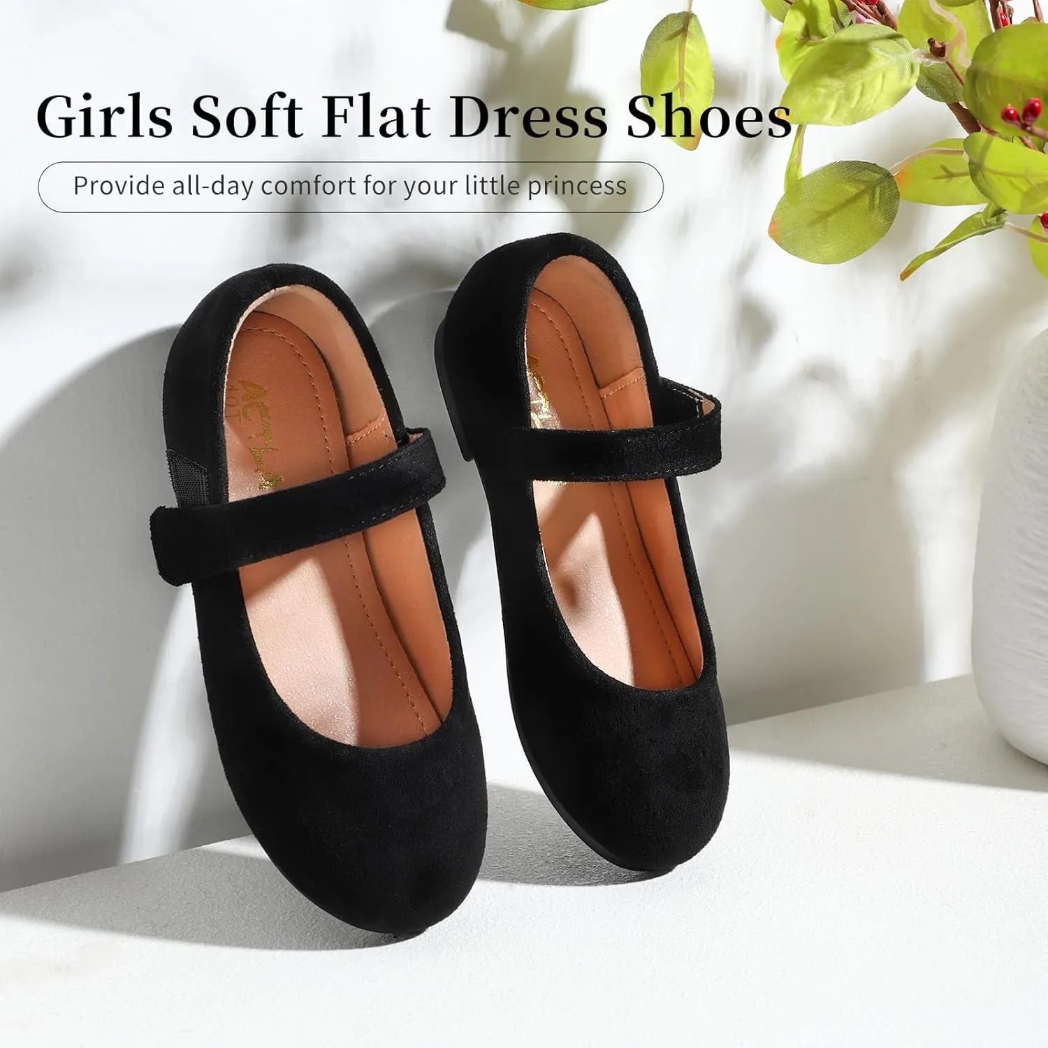 Girls Mary Jane Dress Shoes Toddler Flower Girls Casual Slip on Ballet Flats School Wedding Party Church Shoes
