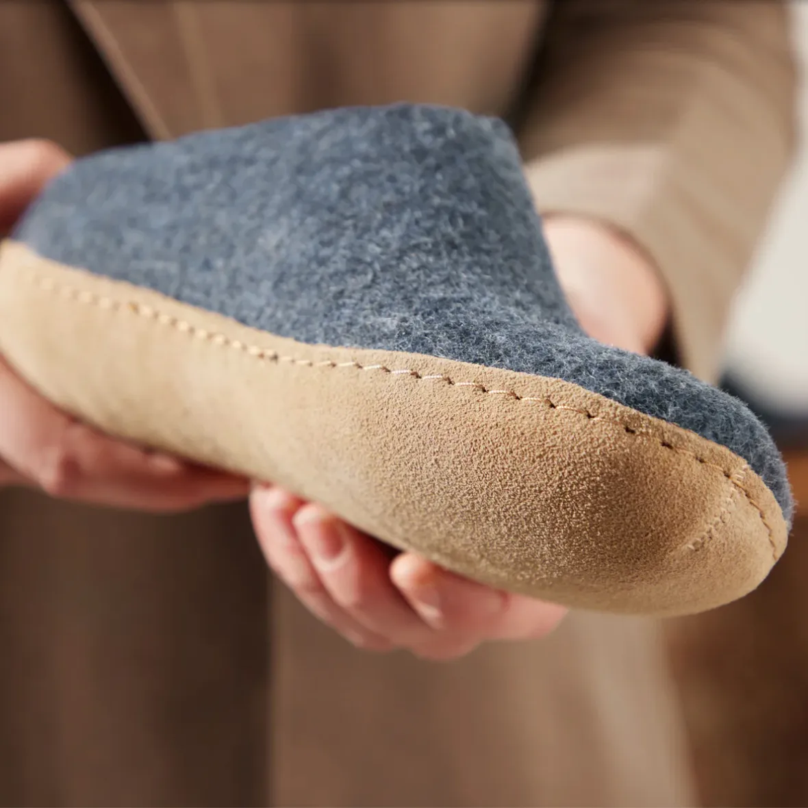 Glerups The Slip On Denim- Leather Sole