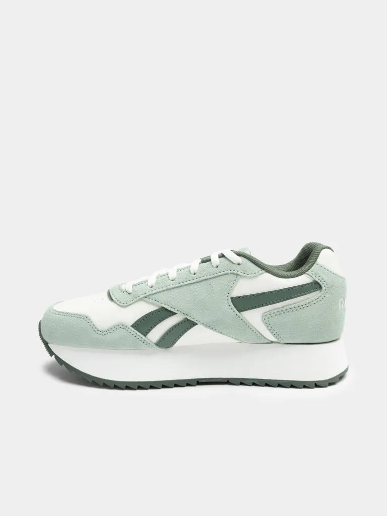 Glide Ripple Double Sneaker in Chalk / Hybrid Green / Breakaway Green