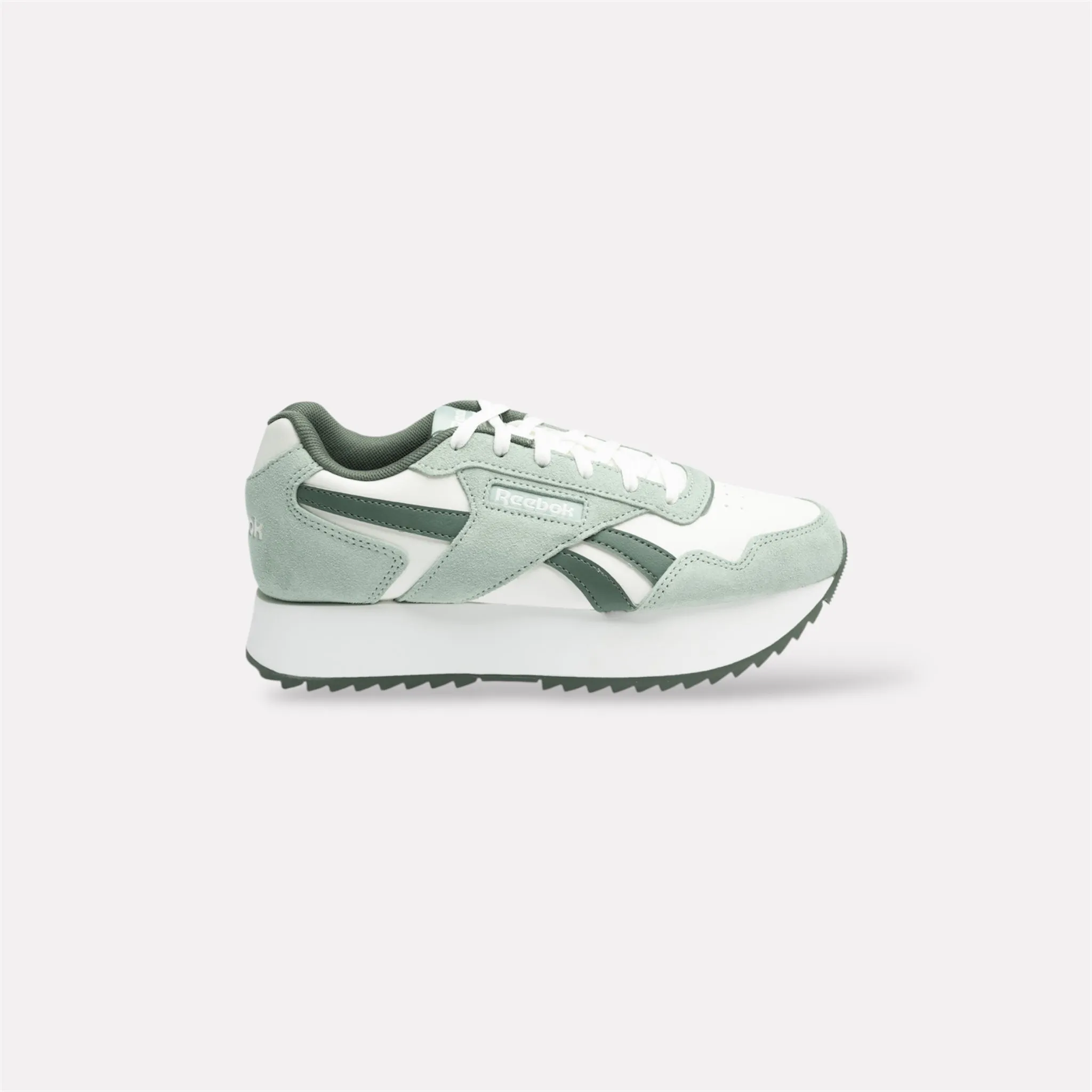 Glide Ripple Double Sneaker in Chalk / Hybrid Green / Breakaway Green