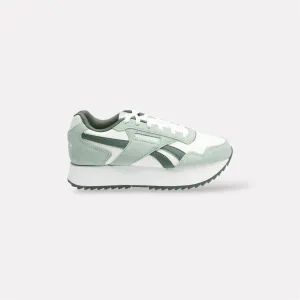 Glide Ripple Double Sneaker in Chalk / Hybrid Green / Breakaway Green