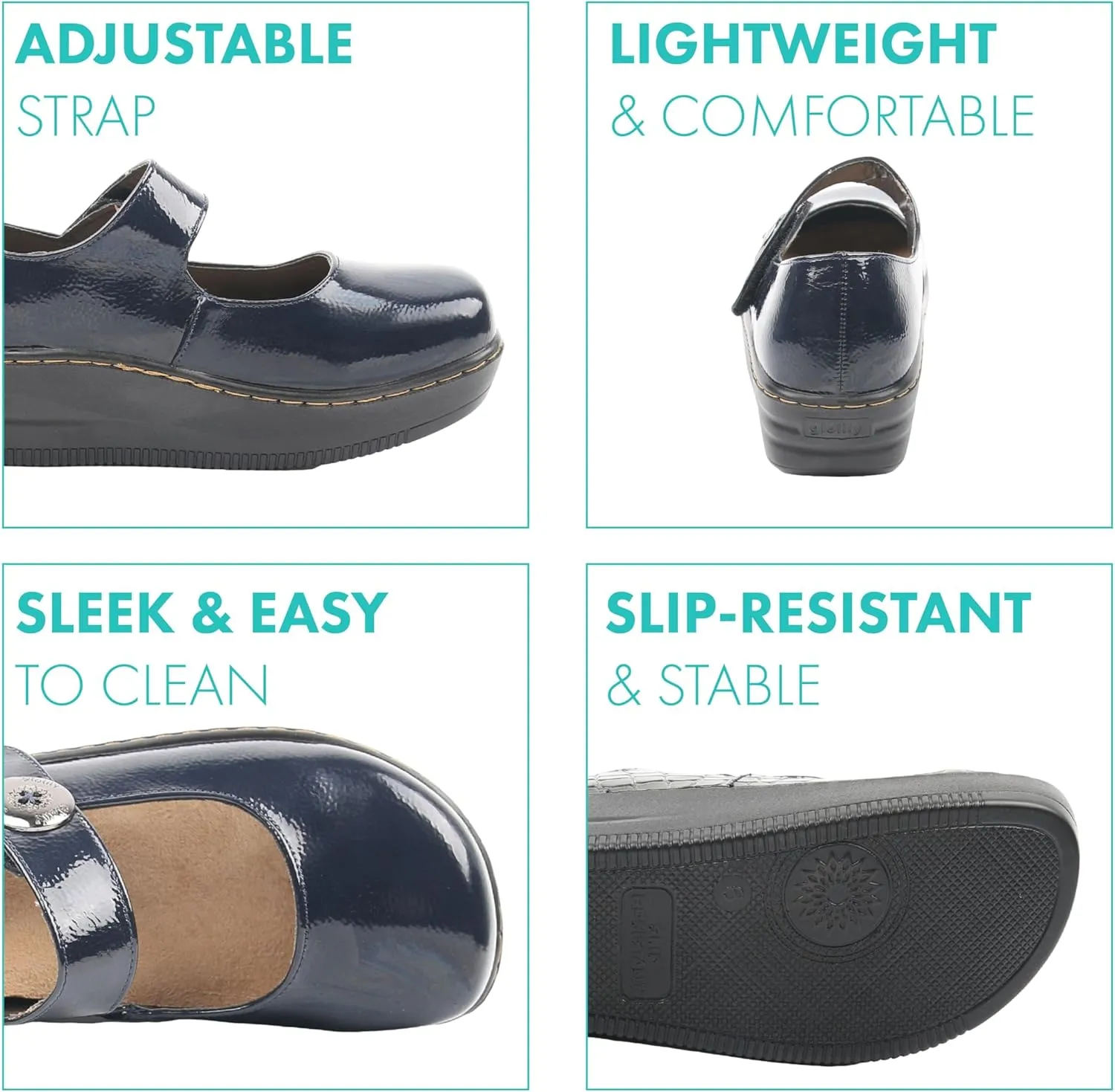 Glolily Women's Comfort Clogs- Professional Lightweight Slip-Resistant Work Shoe with Extra Cushion and Removeable Orthotic Arch Support Footbed for Women