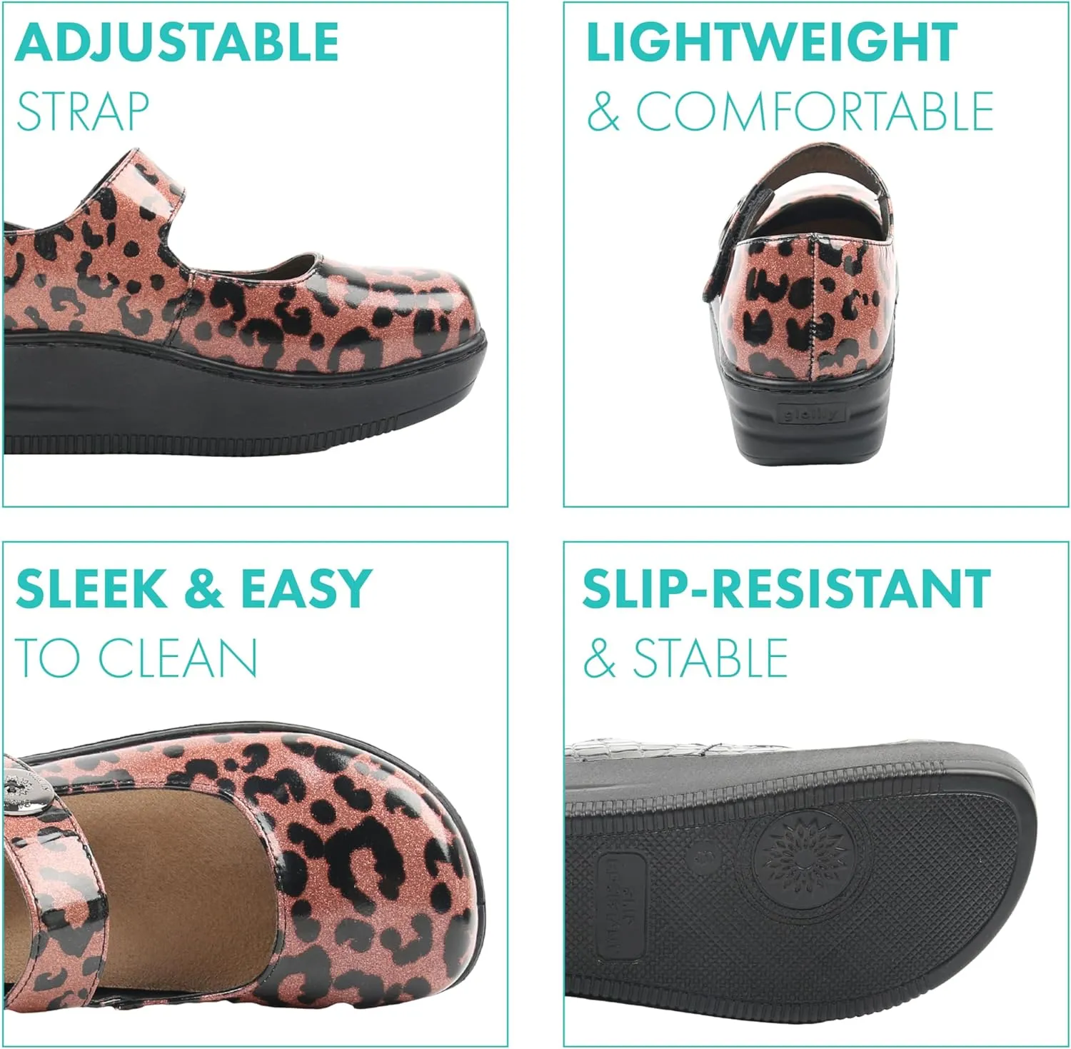 Glolily Women's Comfort Clogs- Professional Lightweight Slip-Resistant Work Shoe with Extra Cushion and Removeable Orthotic Arch Support Footbed for Women