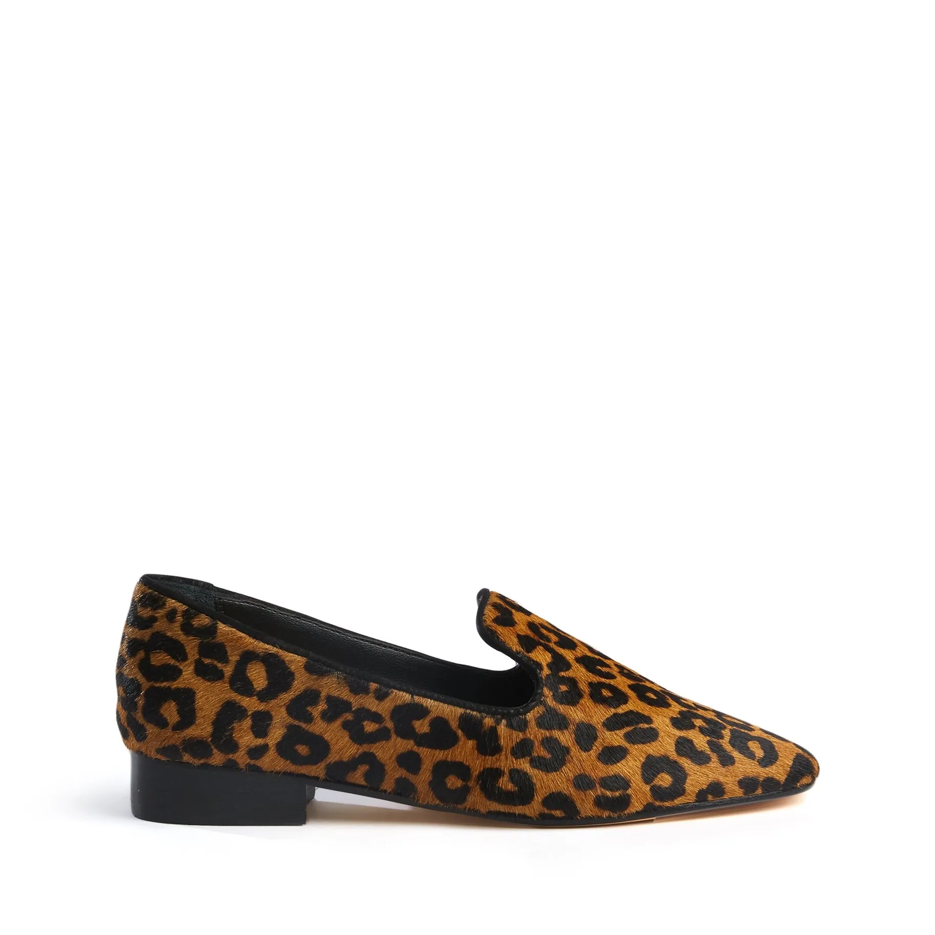 Graca Highly-rated On Loafer Leopard Calf Print Genuine Sandstone Black Slip Hair Reduced price Schutz