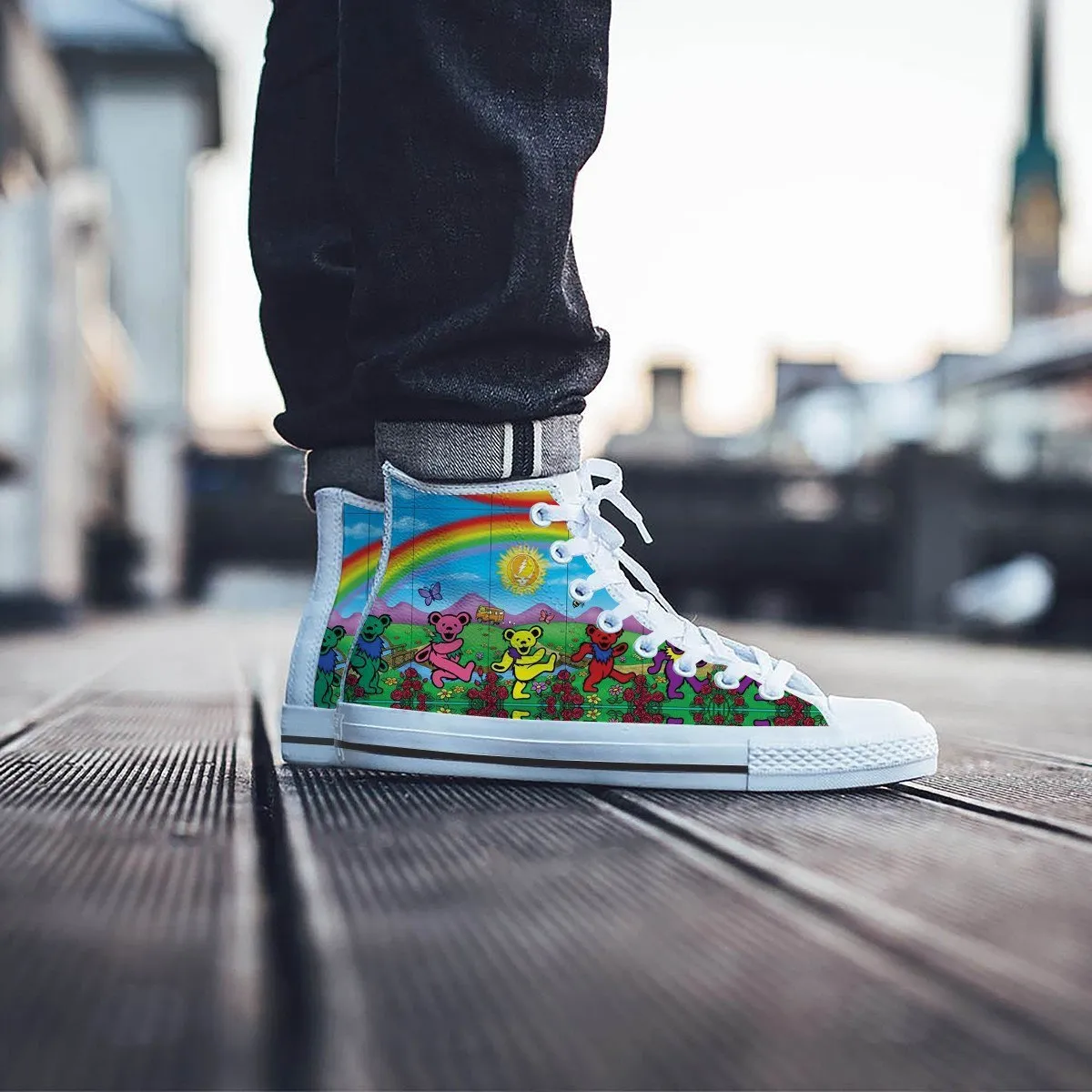grateful dead mens high top sneakers