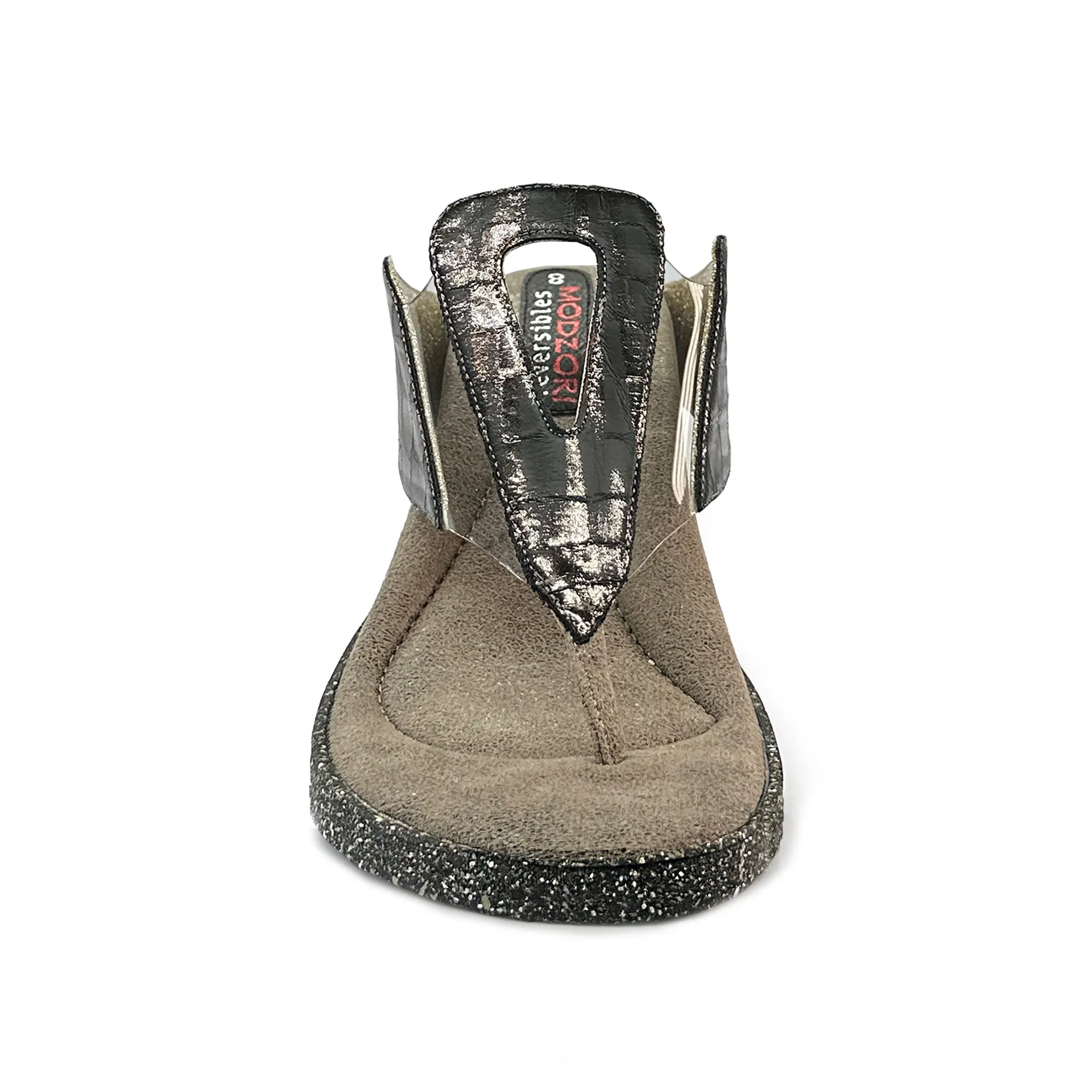 Grazia 4 - Black-Pewter flips to Sparkling Gold