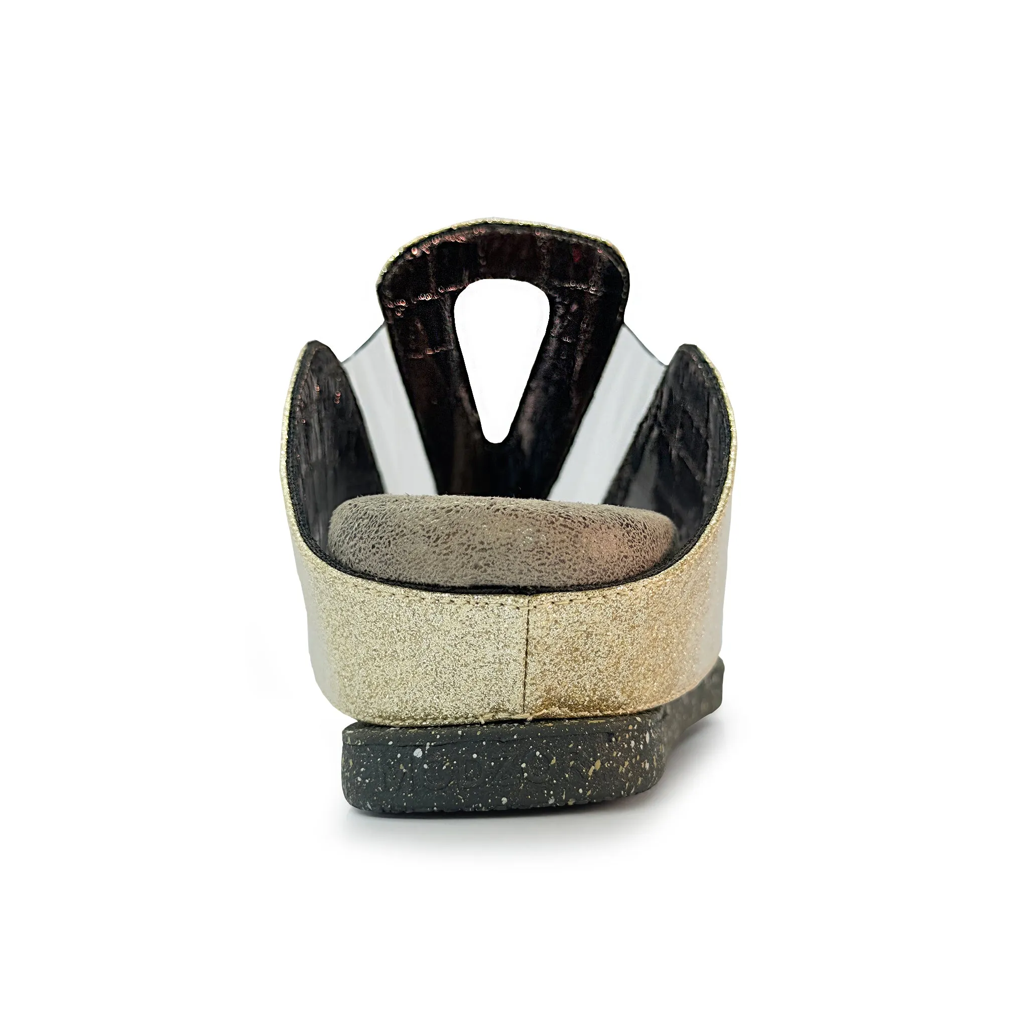 Grazia 4 - Black-Pewter flips to Sparkling Gold