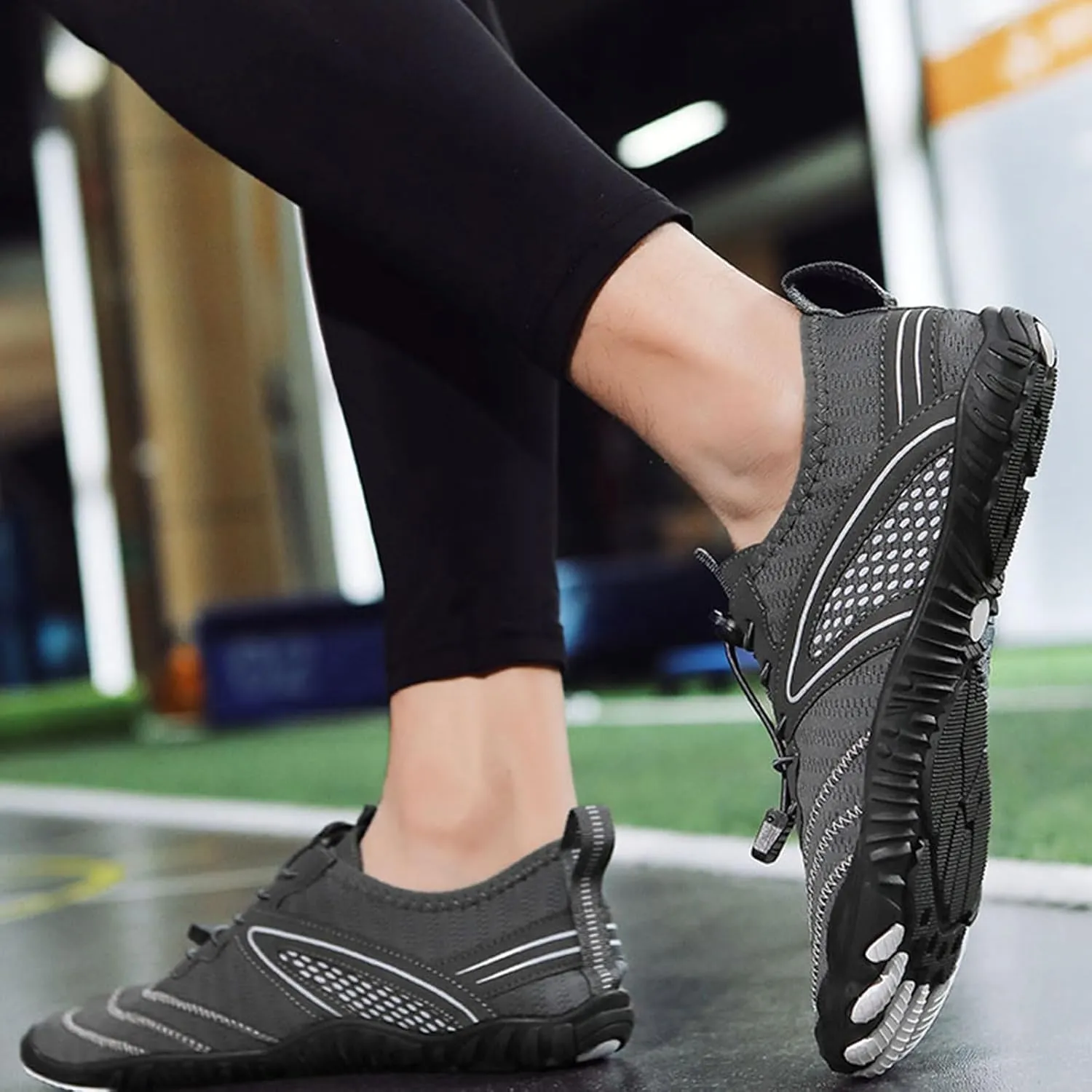 Grounding Shoes for Women Men Pro Footwear Barefoot Shoes Wide Toe Box Healthy Non Slip Athletic Hiking Shoe Outdoor Beach Pool Swim Footwear for Soft Comfortable
