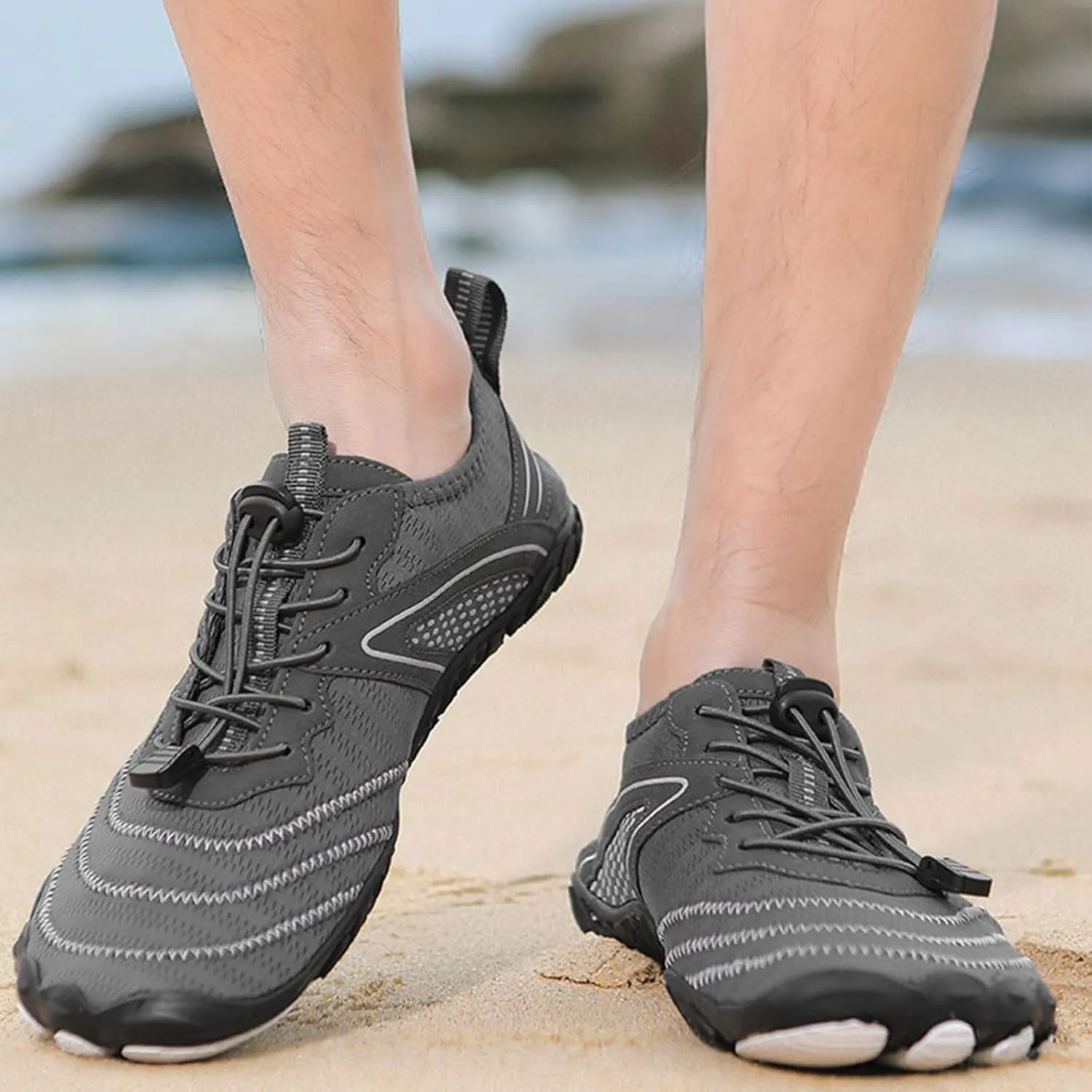 Grounding Shoes for Women Men Pro Footwear Barefoot Shoes Wide Toe Box Healthy Non Slip Athletic Hiking Shoe Outdoor Beach Pool Swim Footwear for Soft Comfortable