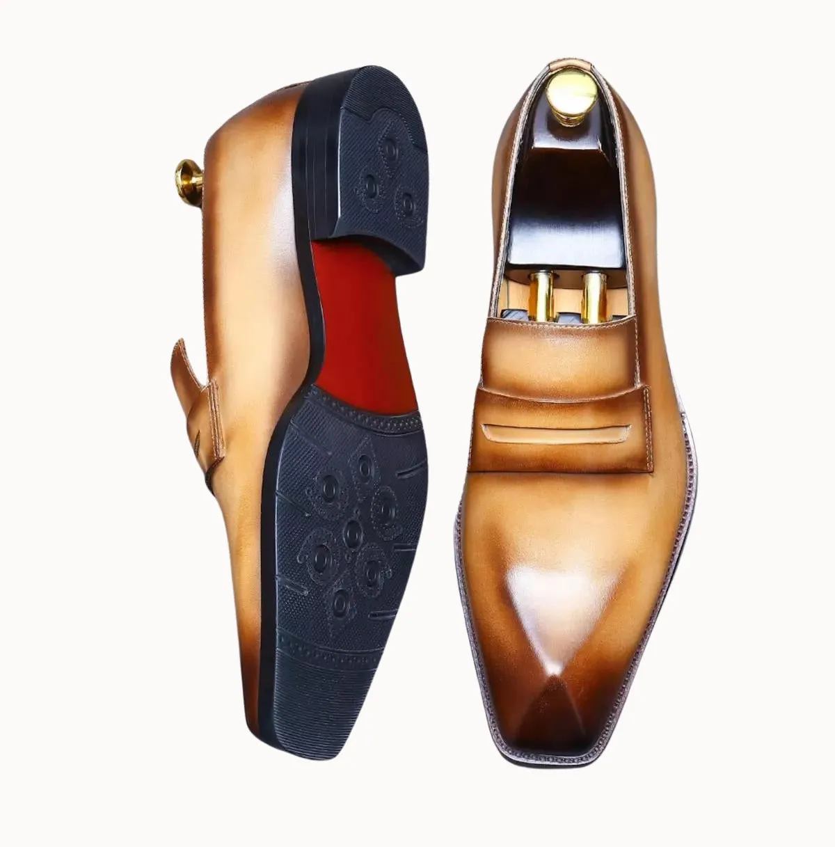 Handmade Full Grain Leather Penny Loafer Dress Shoes