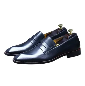 Handmade Full Grain Leather Penny Loafer Dress Shoes