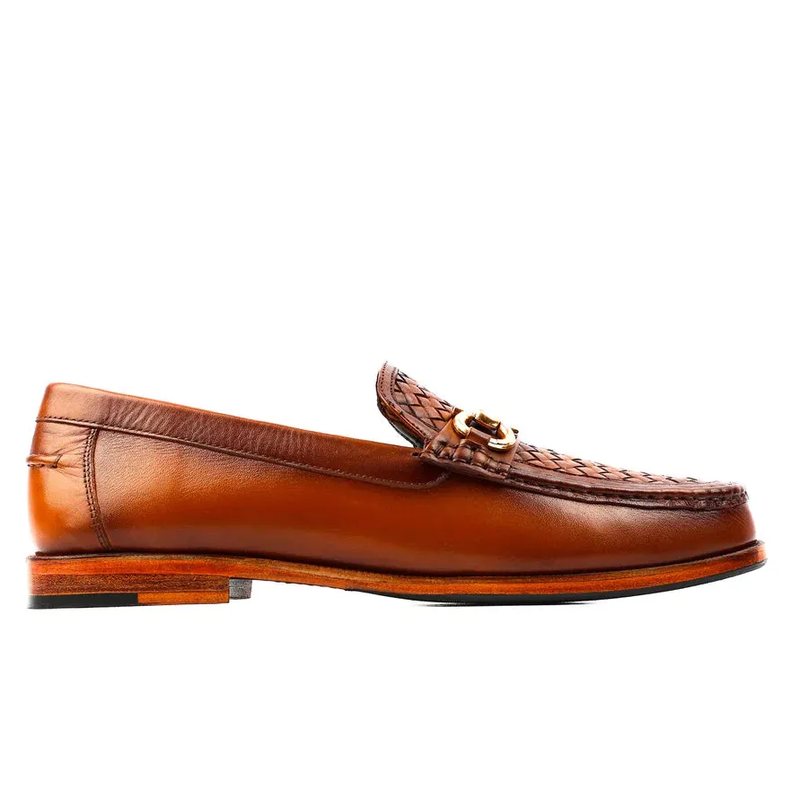 Handmade Tan Leather Driving Loafers for Men