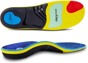 Heavy Duty Support Pain Relief Thick Orthotics Insole, 220  lbs Plantar Fasciitis Relief High Arch Support Insoles for Women Men, Flat Feet, Shoe Inserts with Cushion Absorbs Shock, L