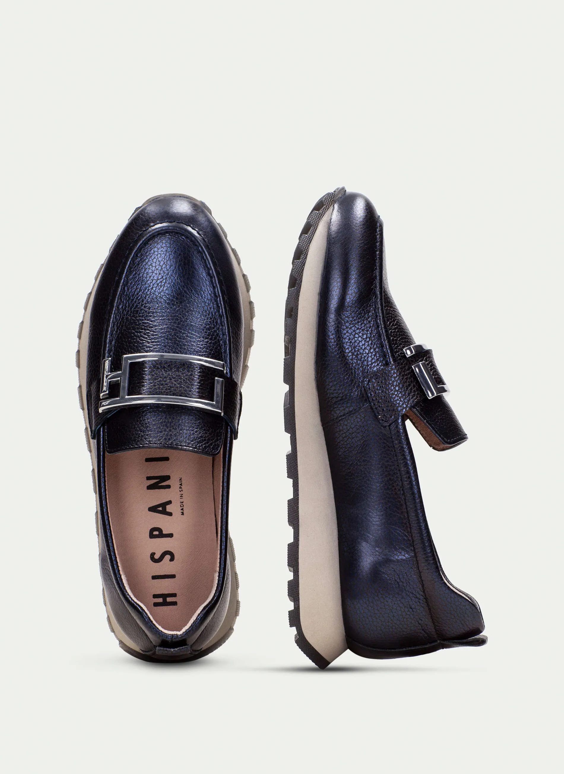 HISPANITAS - HI243621 SLIP-ON LOAFER - NAVY LEATHER