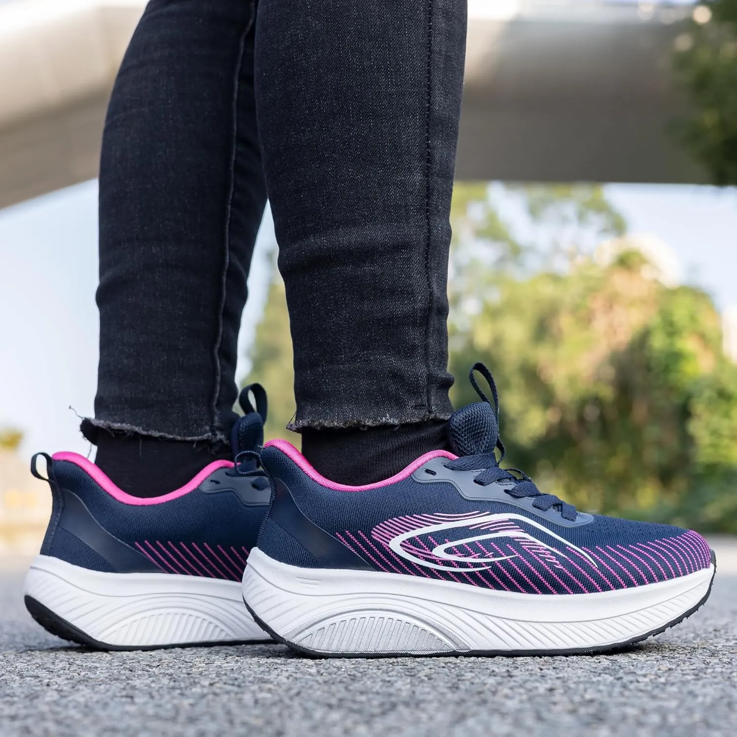 IIV Women Walking Shoes for Plantar Fasciitis | Wide Toe Box Shoes for Bunions | Arch Support Orthotic Shoes for Standing All Day