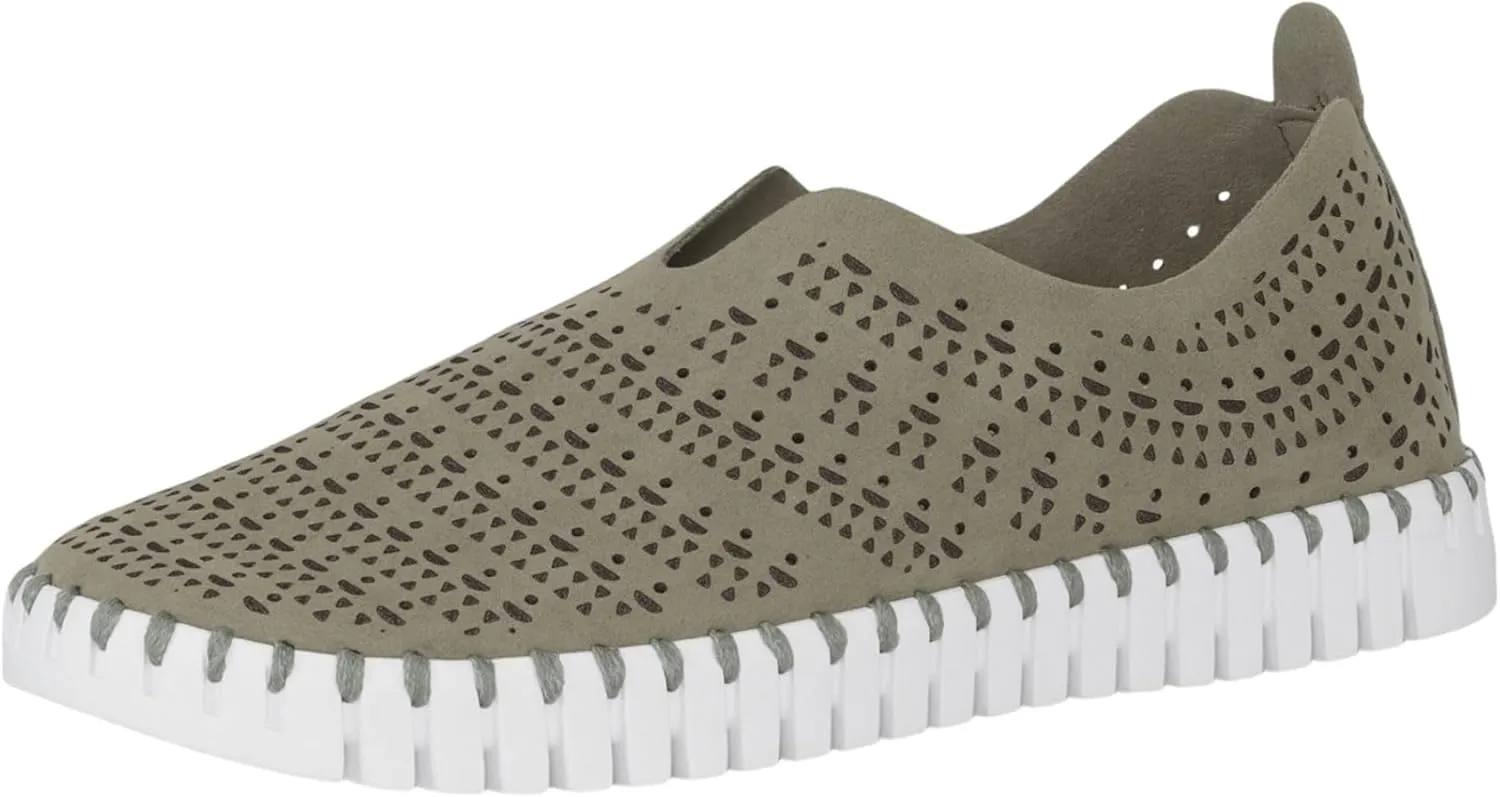 Ilse Jacobsen HORNBAEK Women's Tulip 3172 Flat | Slip On | Low-Top (Army, 10)