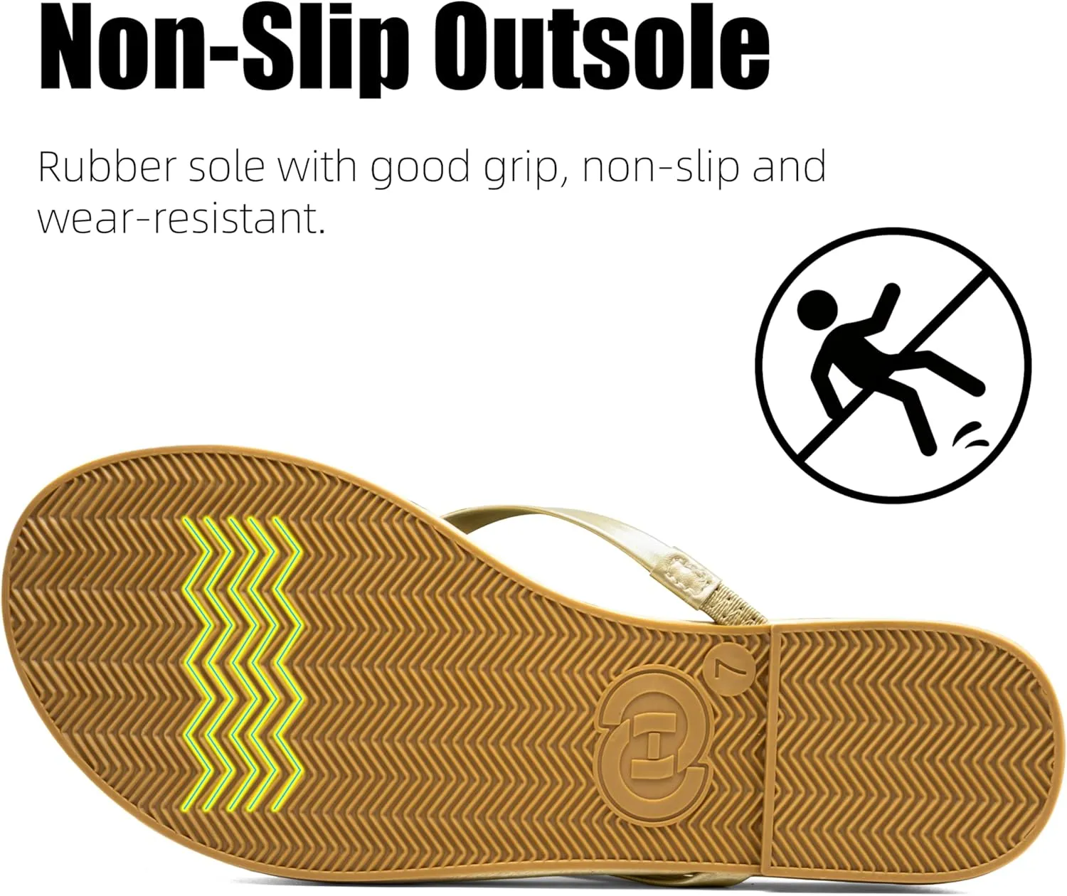 INMINPIN Flat Flip Flops with Arch Support for Women - Memory Foam Flats Summer Sandals 2025 - Ultra Comfort Vegan Leather Thong Sandals Summer Beach Slide