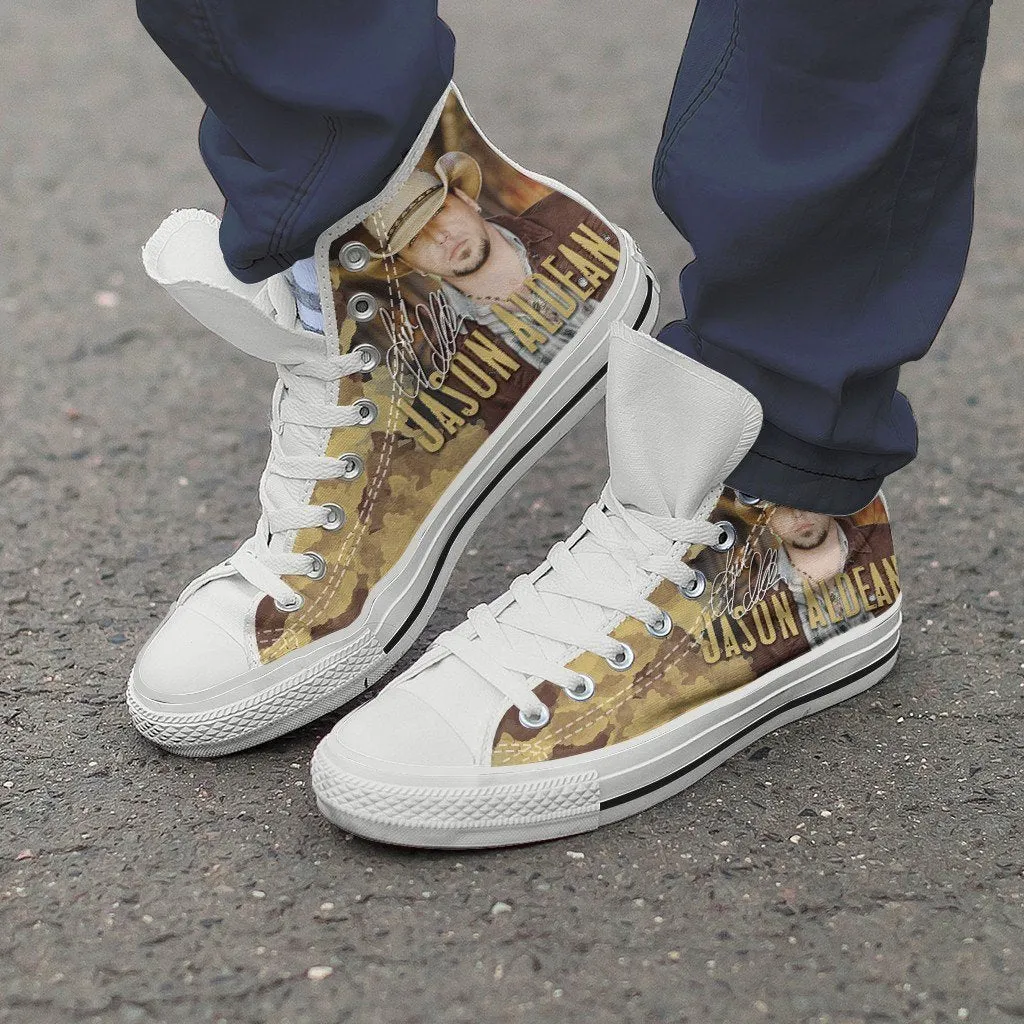 jason aldean ladies high top sneakers