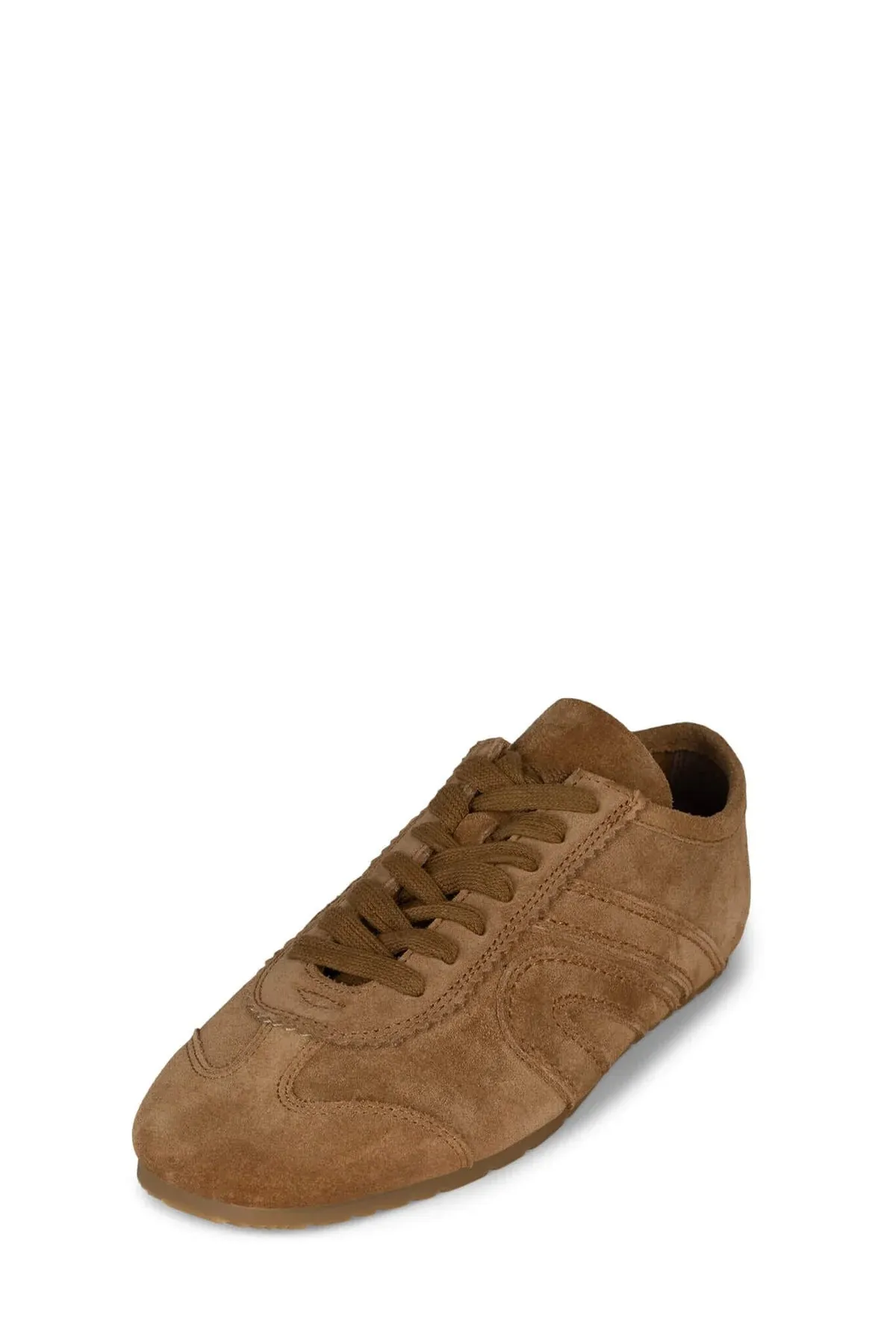 JEFFREY CAMPBELL ALETA TAN SUEDE COMBO SNEAKER