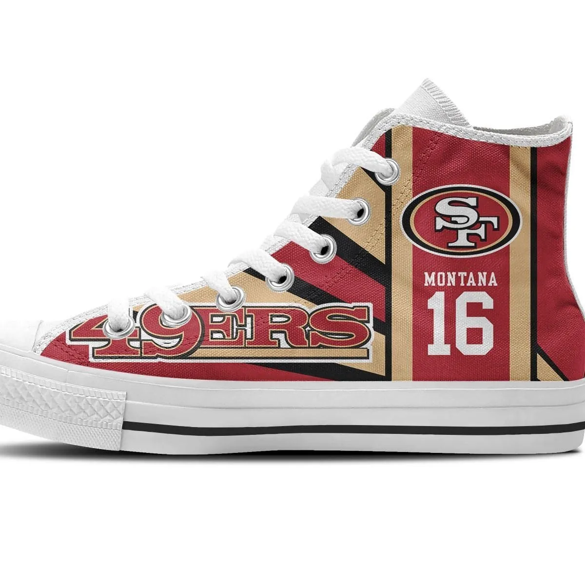 joe montana mens high top sneakers