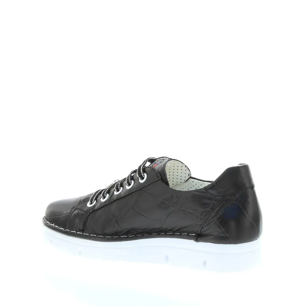 Jose Saenz 'JS-2001 Sneaker' - Black White Eyelets
