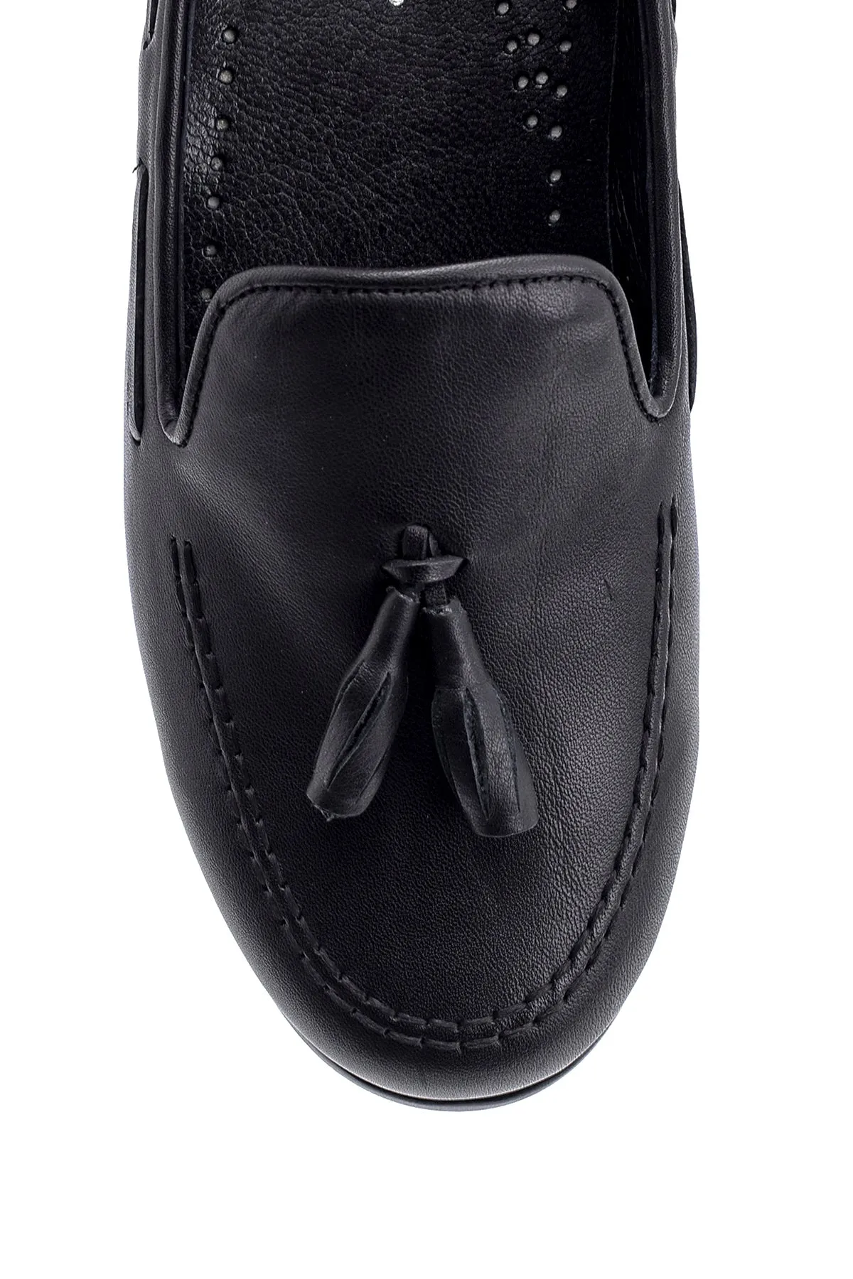 Kadın Deri Püskül Detaylı Loafer