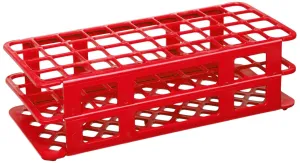 Kartell 225665-0001 Red PP Wet/Dry Test Tube Rack for 20mm Test Tubes, 40 Place (Case of 5)