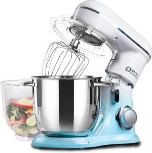 Kitchen in the box Stand Mixer, 5QT   4.5QT Two bowls Electric Food Mixer, 10 Speeds Kitchen Mixer for Daily Use with Egg Whisk,Dough Hook,Flat Beater (Gradient Blue, 5QT)
