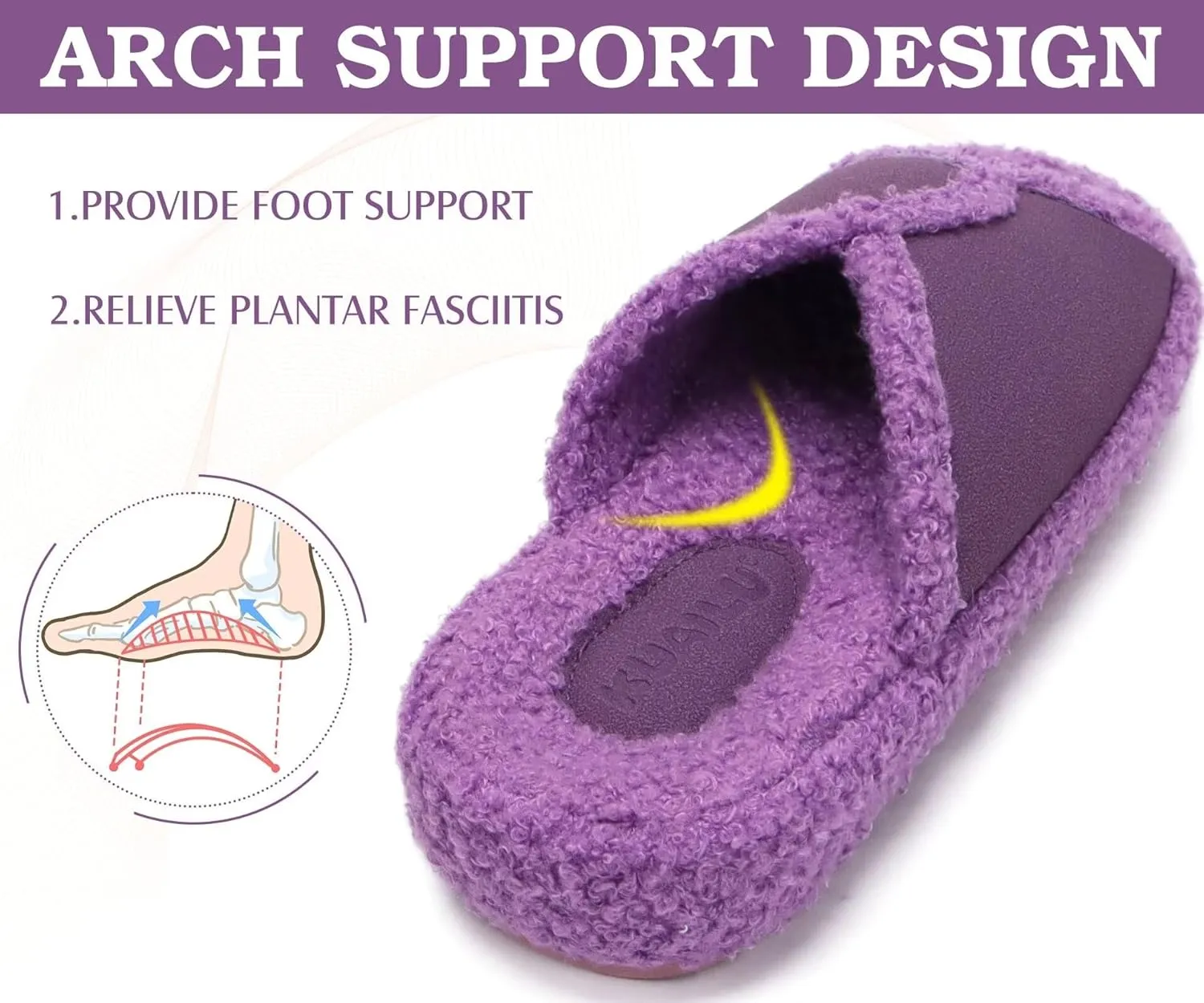 KUAILU Women Cozy Slippers Comfortable Suede Faux Fluff Warm Sherpa Lining House slippers for ladies Bedroom Memory Foam Cushioned Orthotic Open Toe Slides Thick Hard Sole Indoor&Outdoor (US Size 5-11)