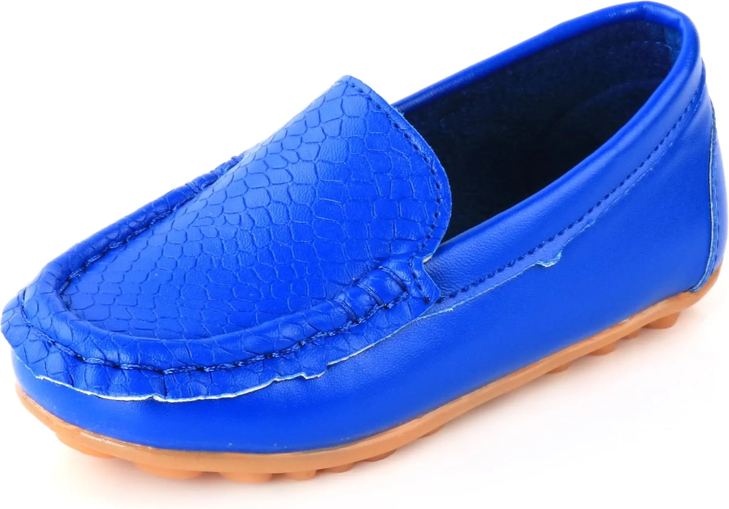 LONSOEN Toddler Little Kid Boys Girls Soft Slip On Loafers Dress Flat Shoes