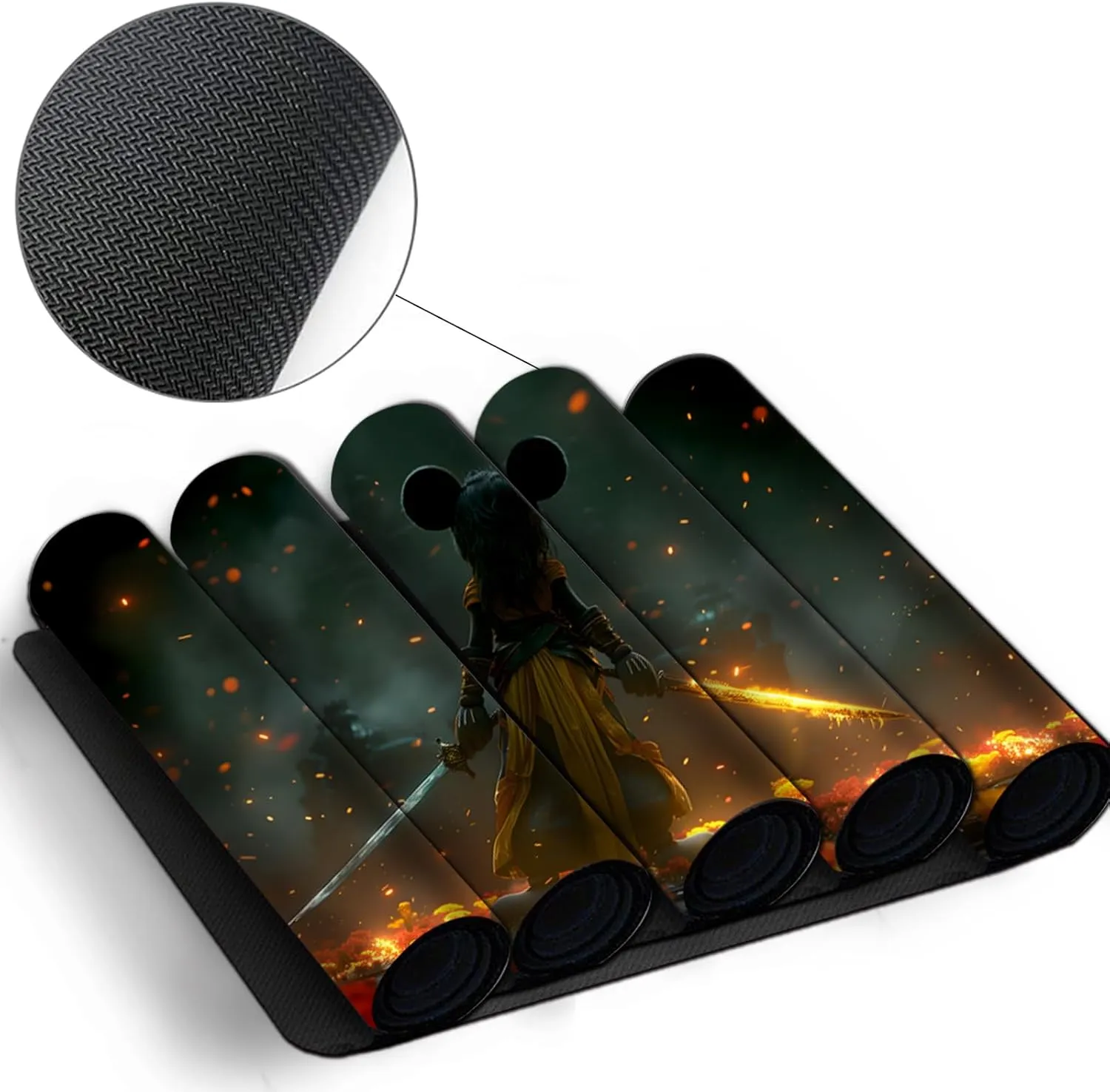 Lorcana Playmat for TCG Trading Card Games,Gamemat 23.6 inches by 13.7 inches, The Bottom of The Game is Non-Slip, with Auxiliary Combat Frame Suitable for Beginners (15,no Auxiliary Box)