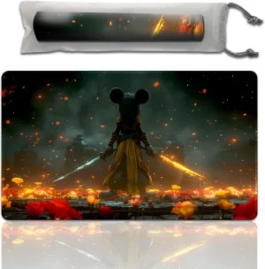 Lorcana Playmat for TCG Trading Card Games,Gamemat 23.6 inches by 13.7 inches, The Bottom of The Game is Non-Slip, with Auxiliary Combat Frame Suitable for Beginners (15,no Auxiliary Box)