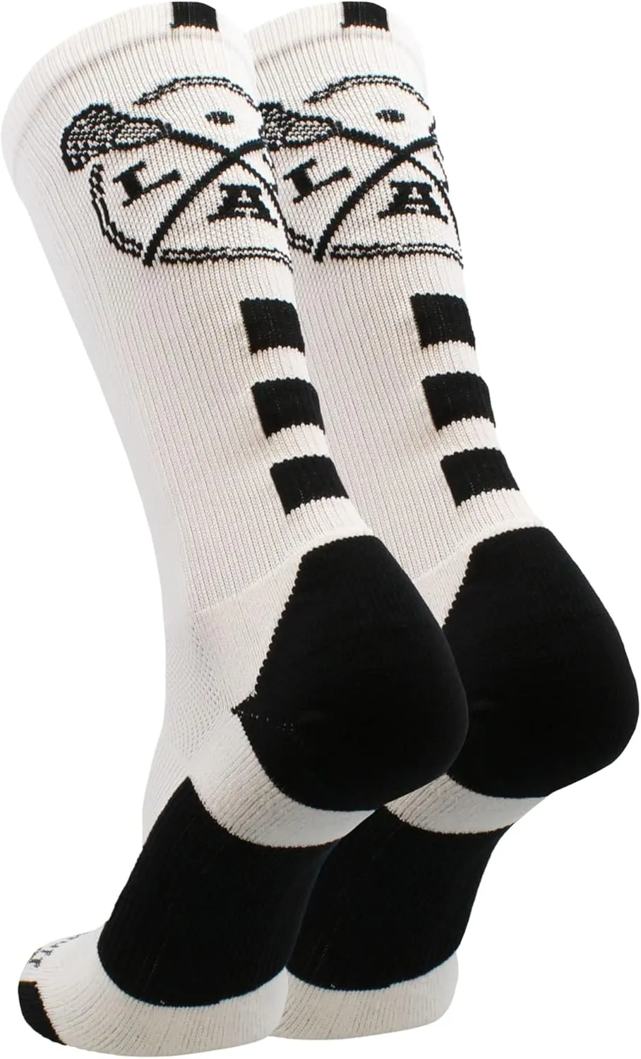 MadSportsStuff LAX Lacrosse Crew Socks with Lacrosse Sticks for Boys Girls Men Women Youth Adult
