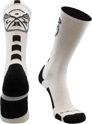 MadSportsStuff LAX Lacrosse Crew Socks with Lacrosse Sticks for Boys Girls Men Women Youth Adult