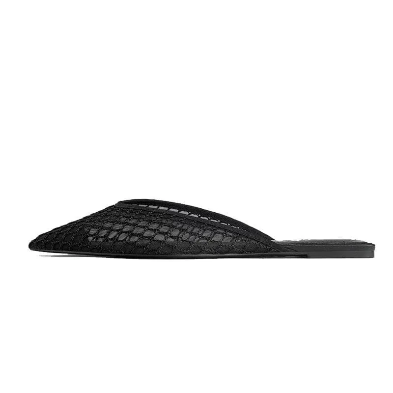 Mesh Flat Slip On Sandals