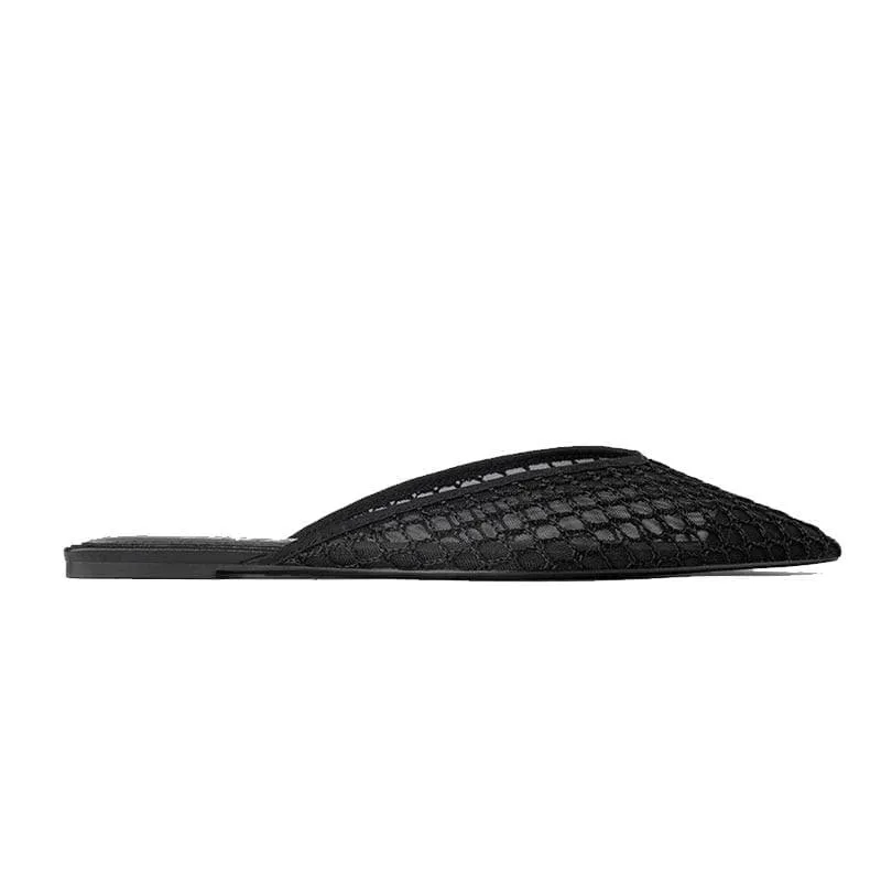 Mesh Flat Slip On Sandals