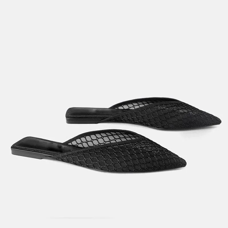 Mesh Flat Slip On Sandals