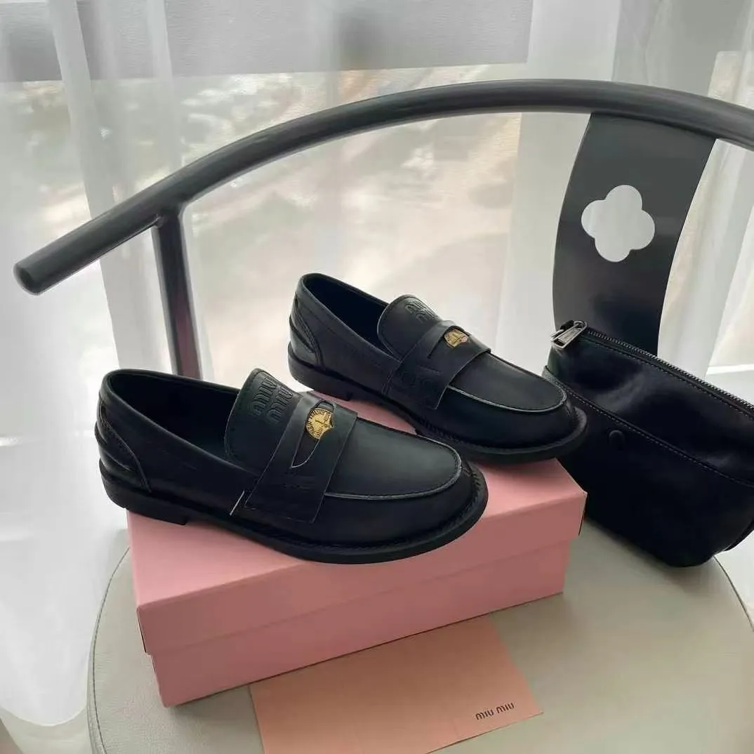 Miu Miu Black Penny Loafer Women