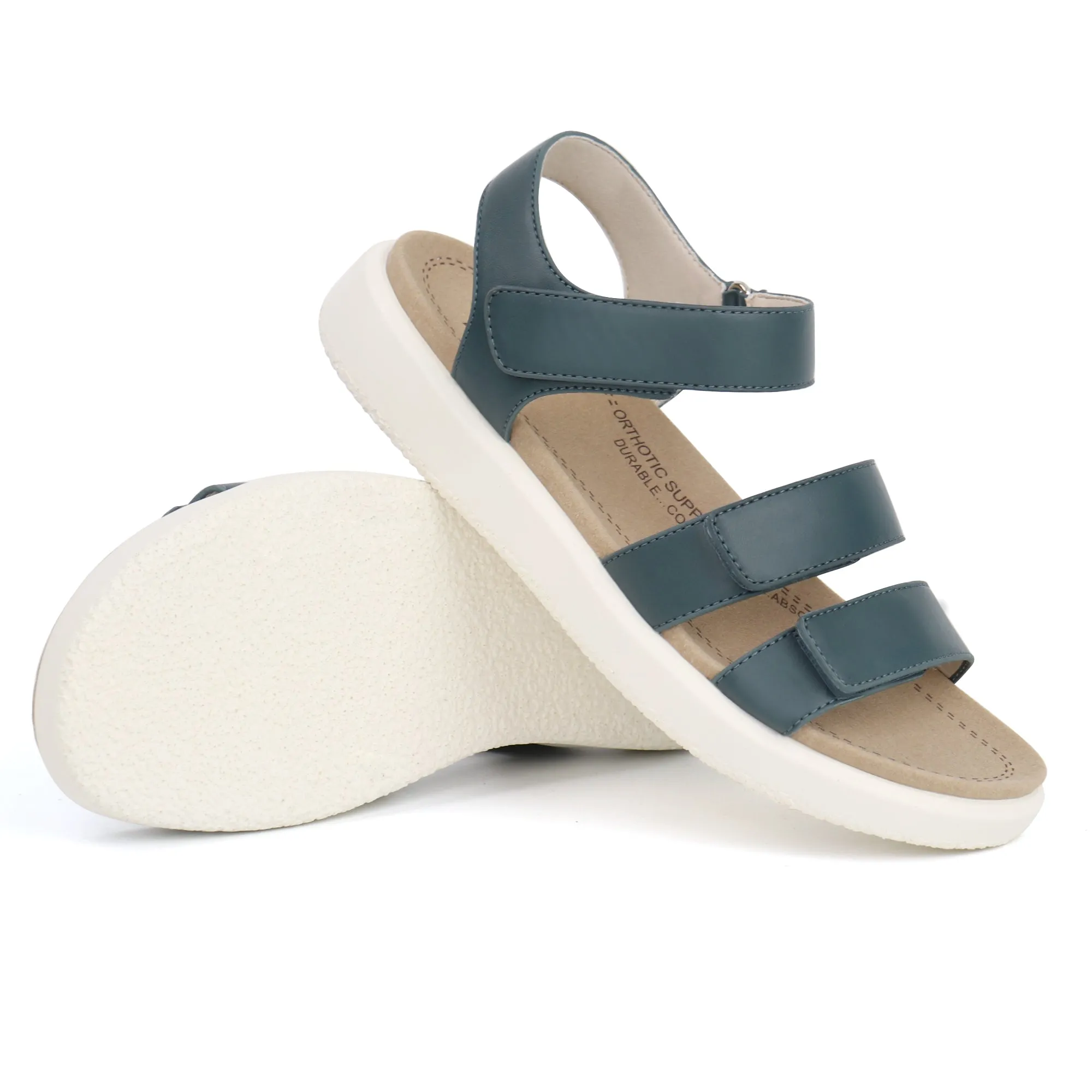 Navy Arch Support Sandals-Kitty