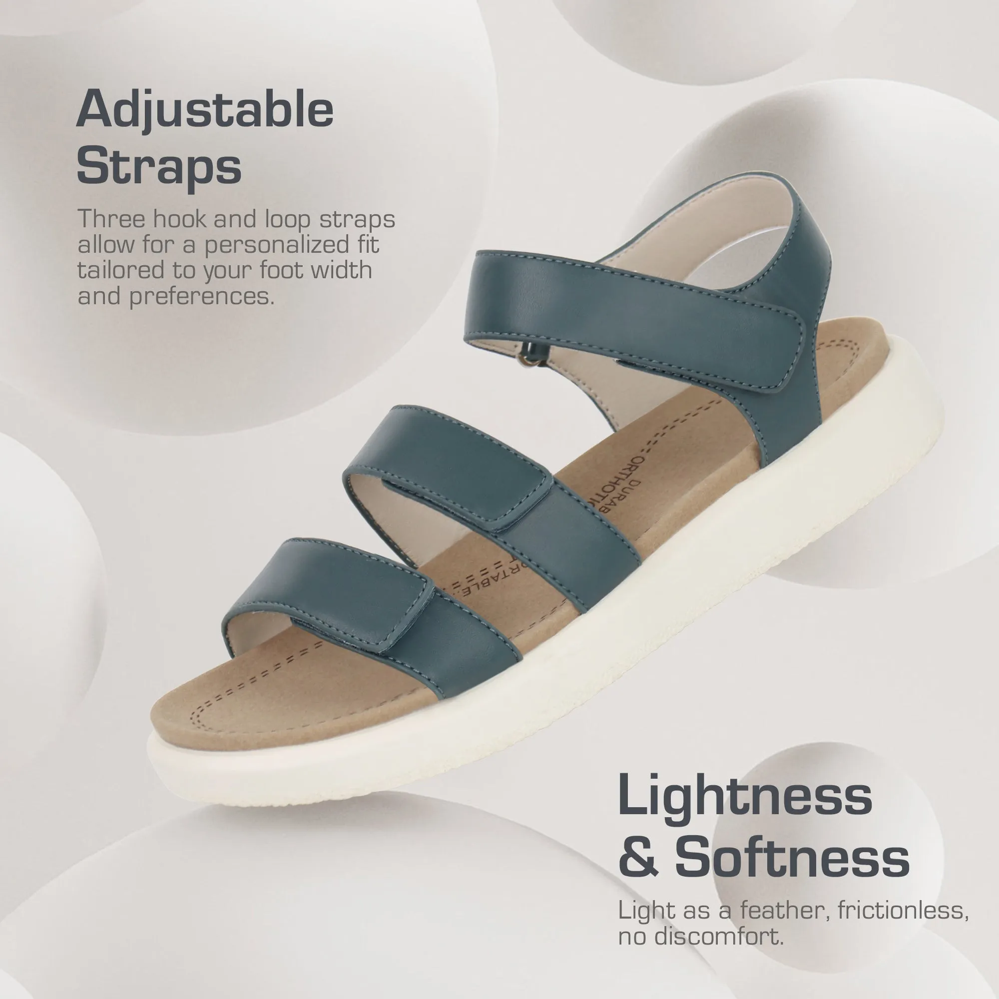 Navy Arch Support Sandals-Kitty